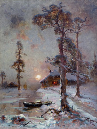 Winter Sunset. Klever Yu.Yu by Юлий Юльевич Клевер